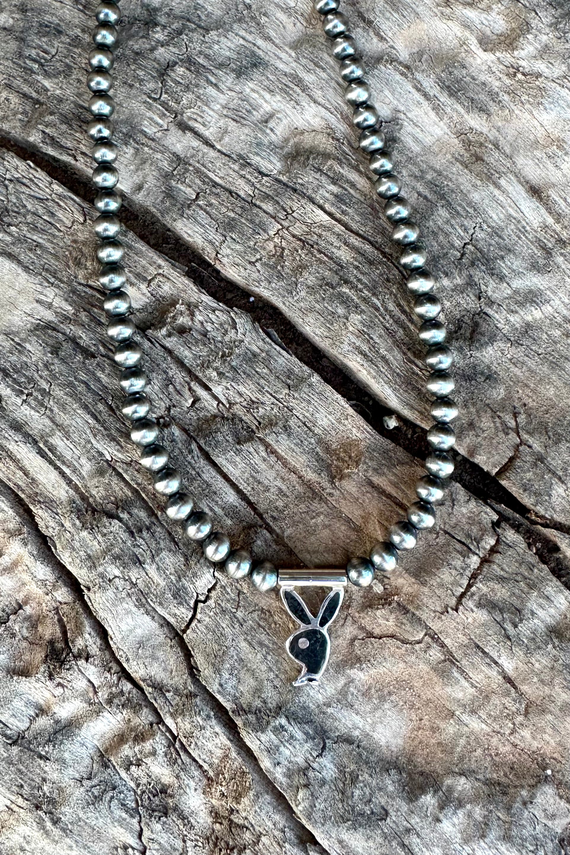 Buckle Bunny Pearl Necklace