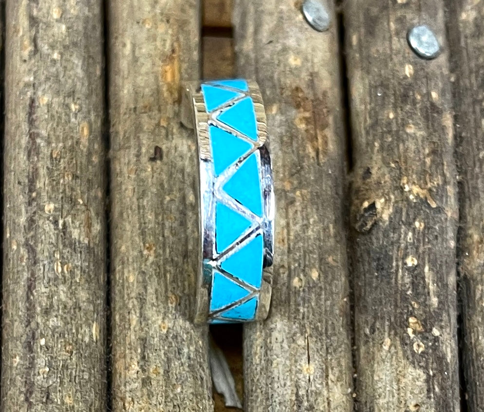 Small Zuni 1/2 Hoop Earrings
