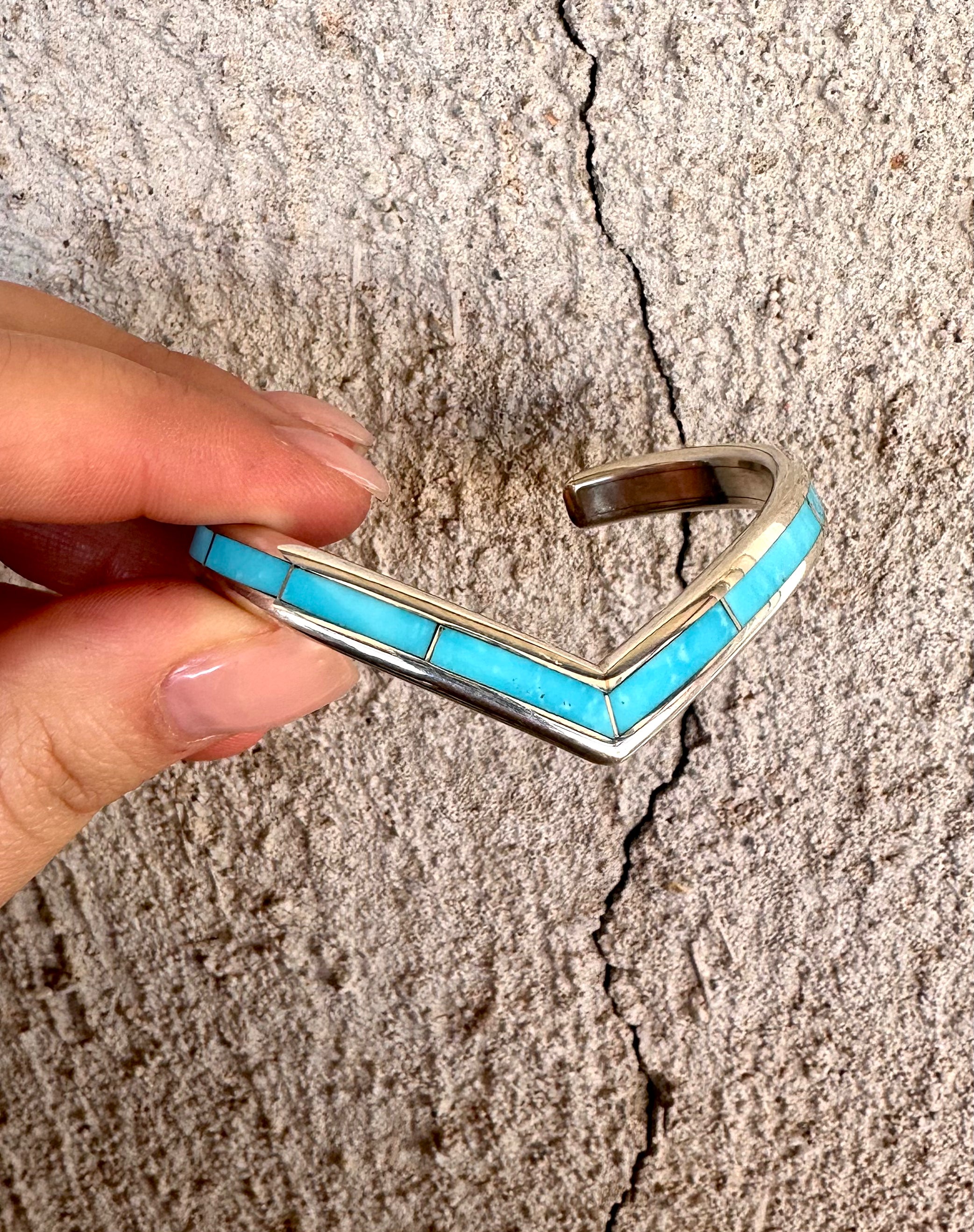 Turquoise Chevron Cuff
