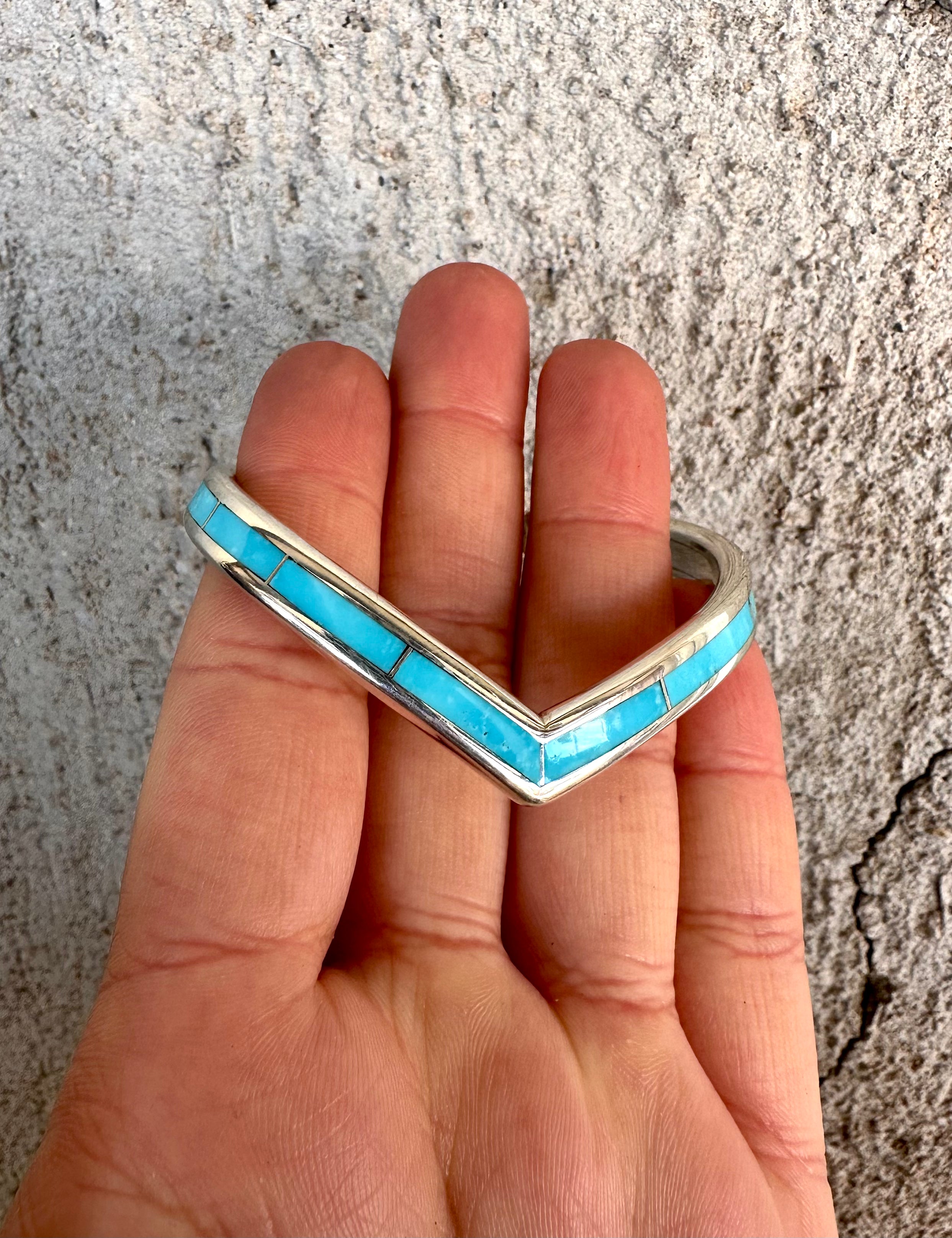 Turquoise Chevron Cuff