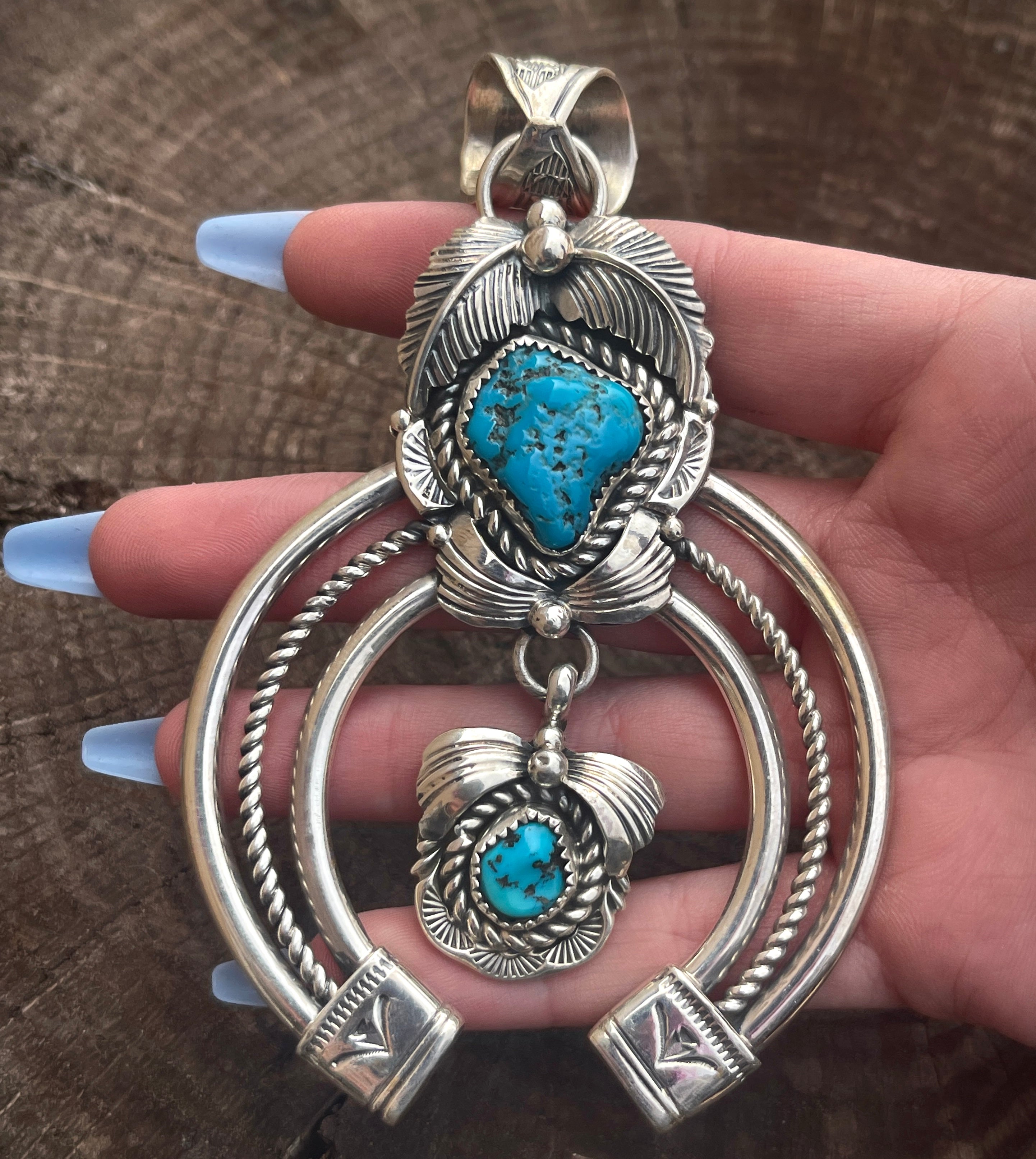 Calvin Belin Sleeping Beauty Naja Statement Pendant