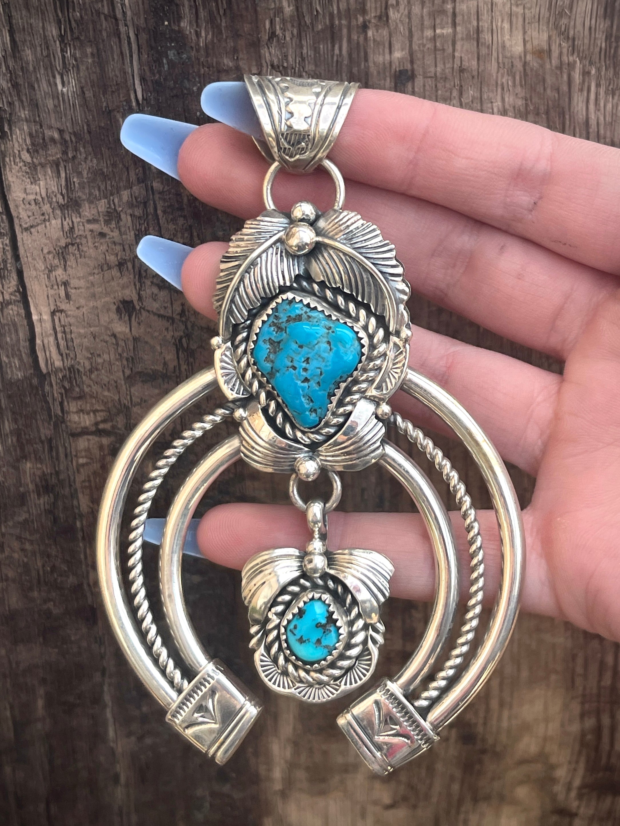 Calvin Belin Sleeping Beauty Naja Statement Pendant