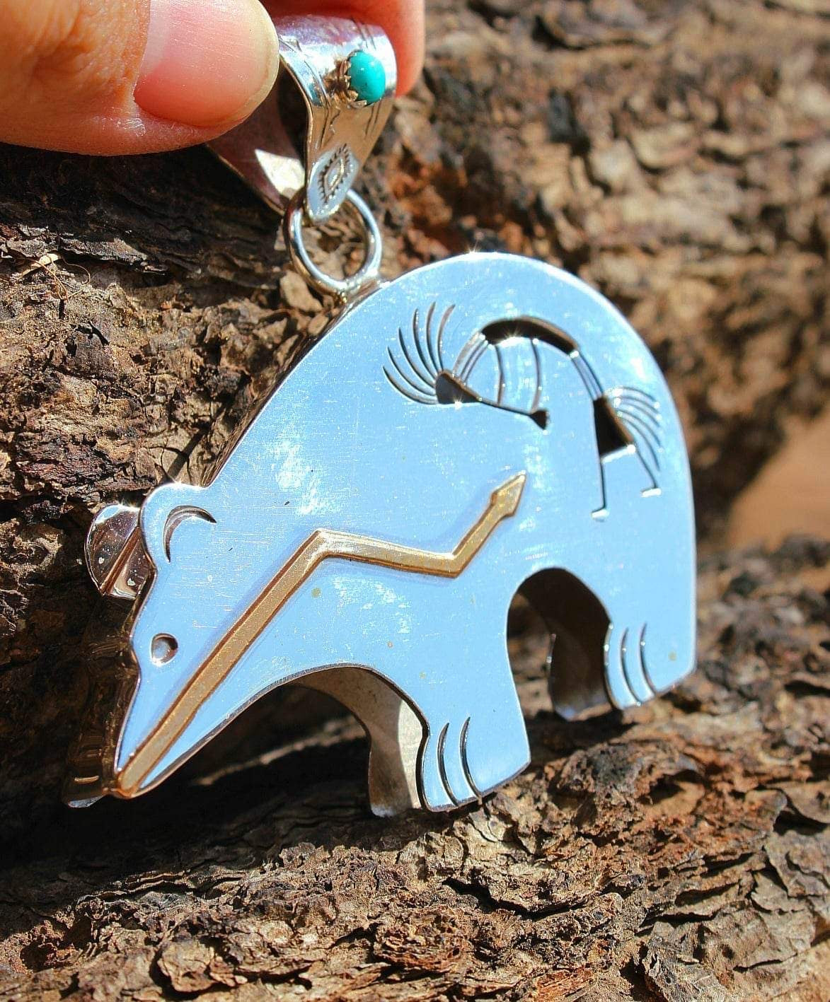 Singing Beauty Bear Pendant