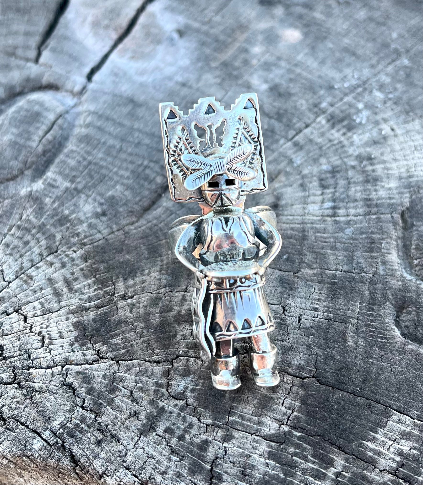 Hopi Kachina Ring by Alvin Vandever from the Rodgers Collection