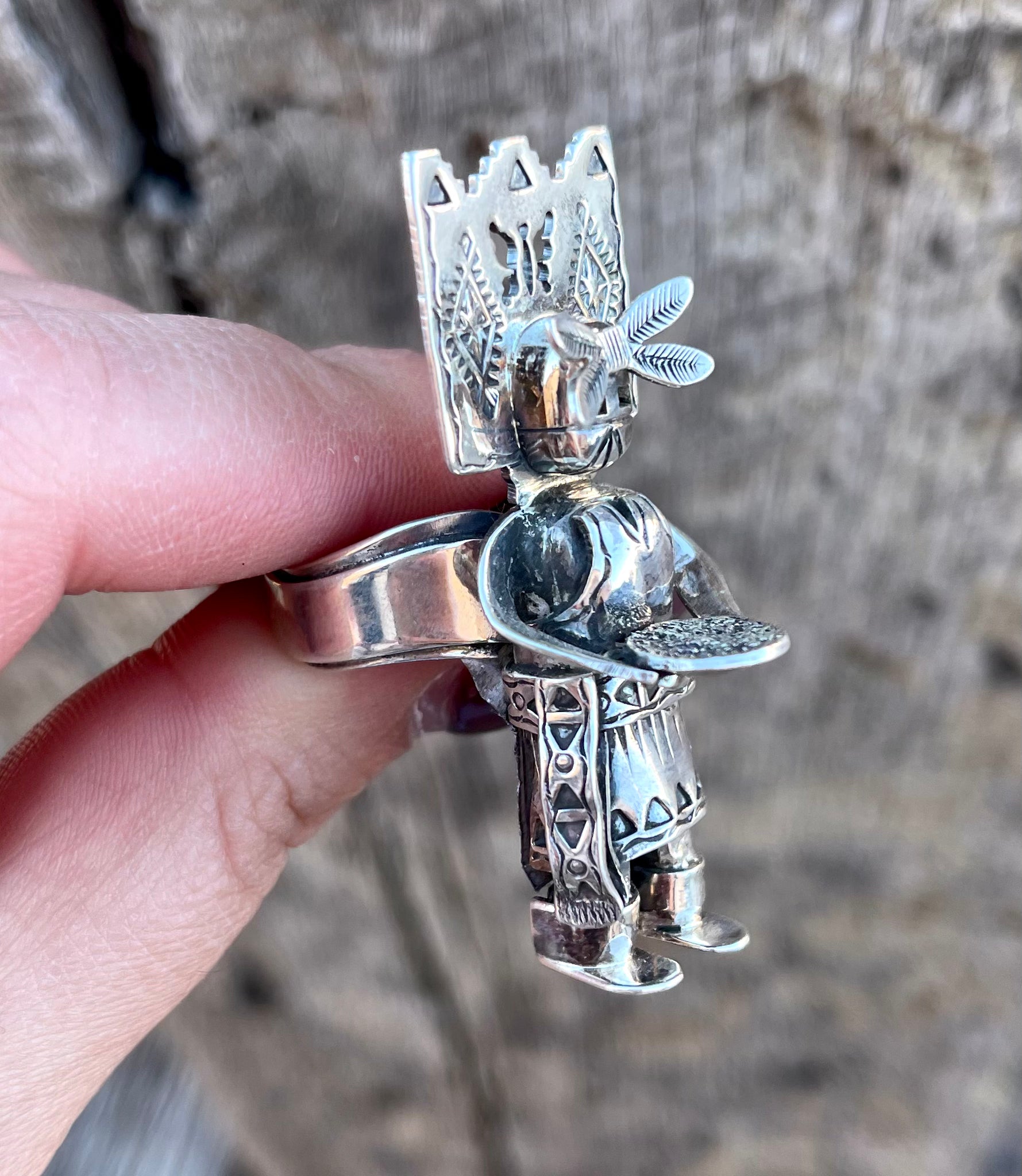 Hopi Kachina Ring by Alvin Vandever from the Rodgers Collection