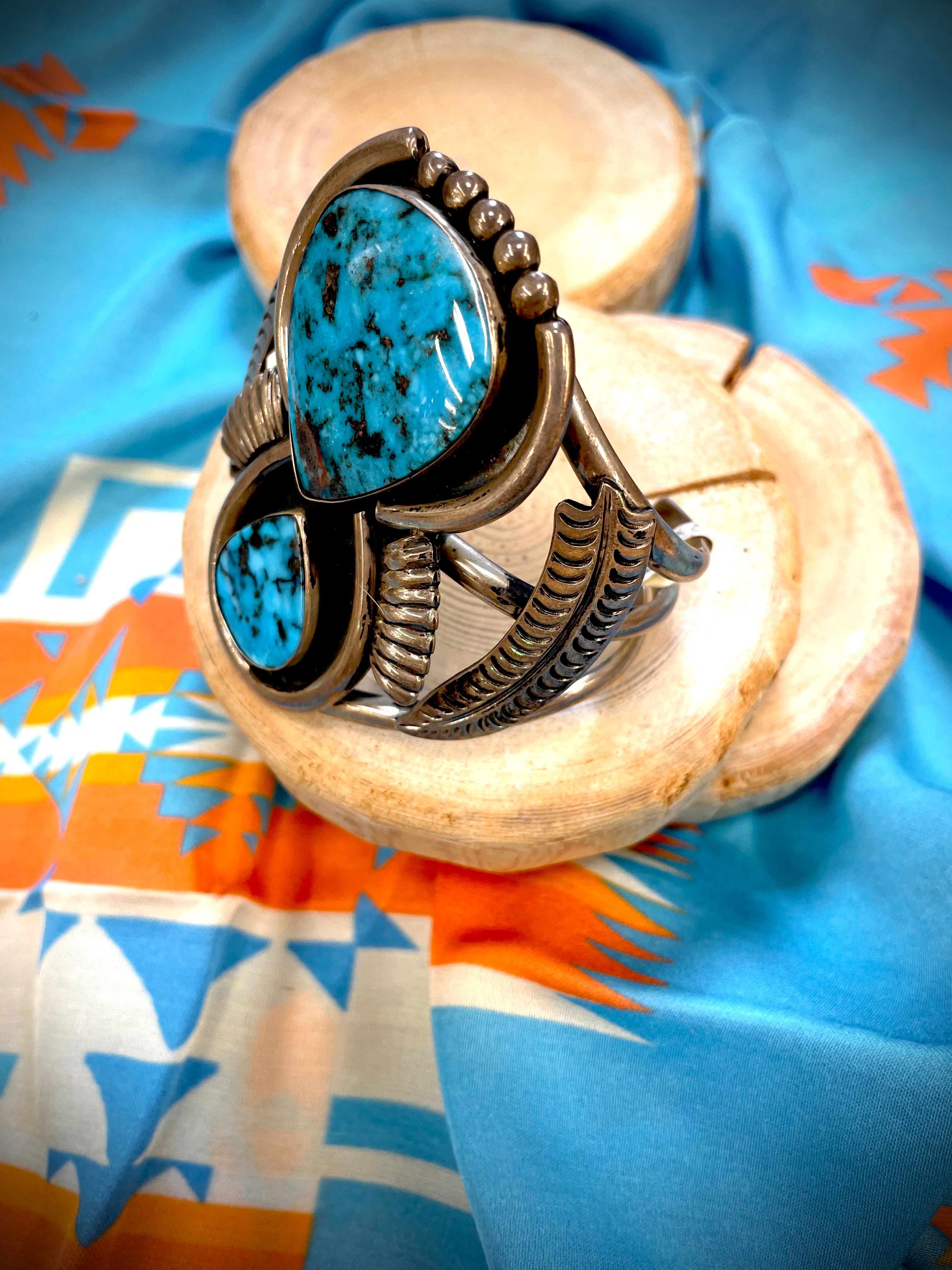 Tear Drop Turquoise Cuff