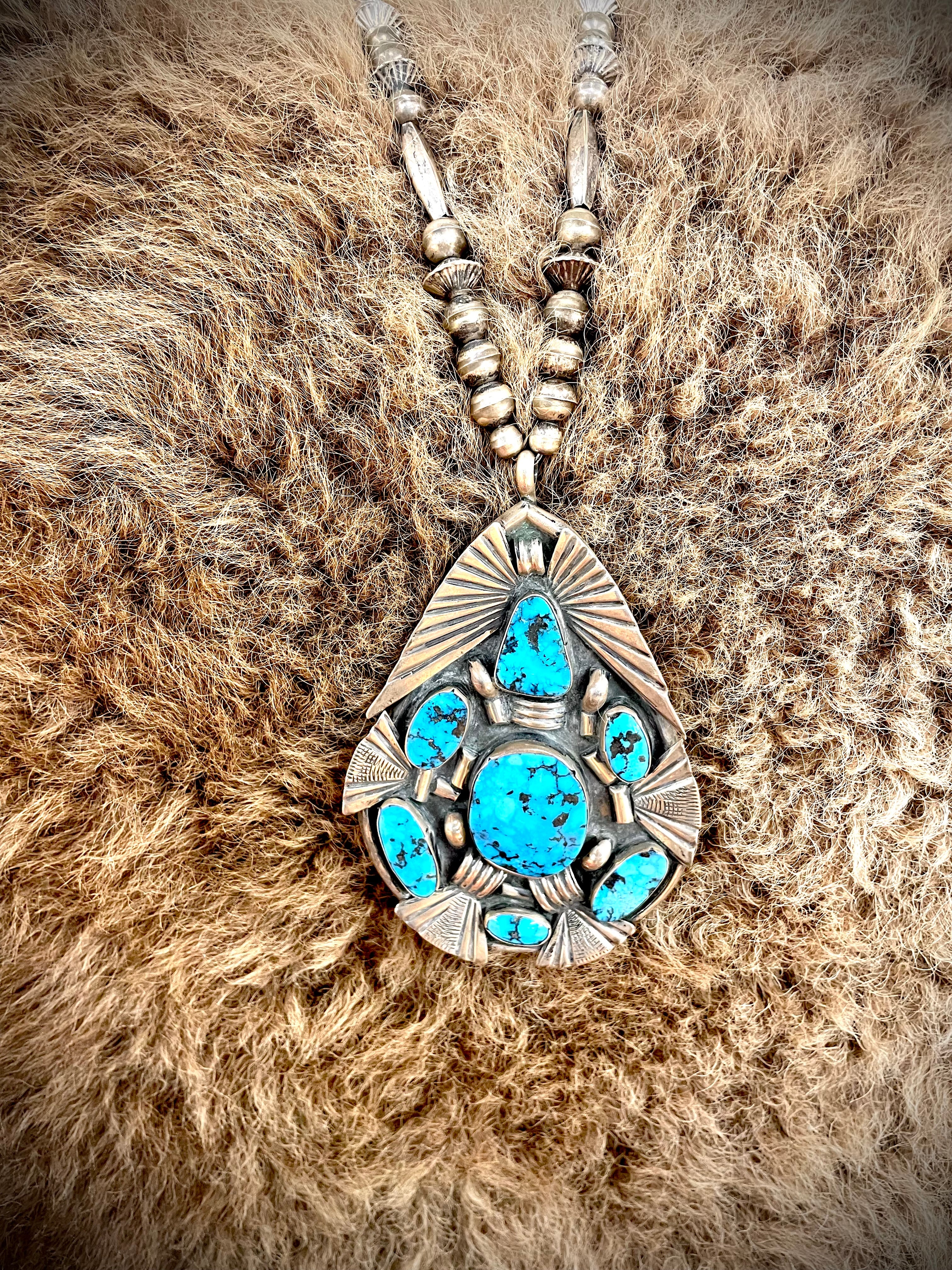 Persian Turquoise Medallion Necklace