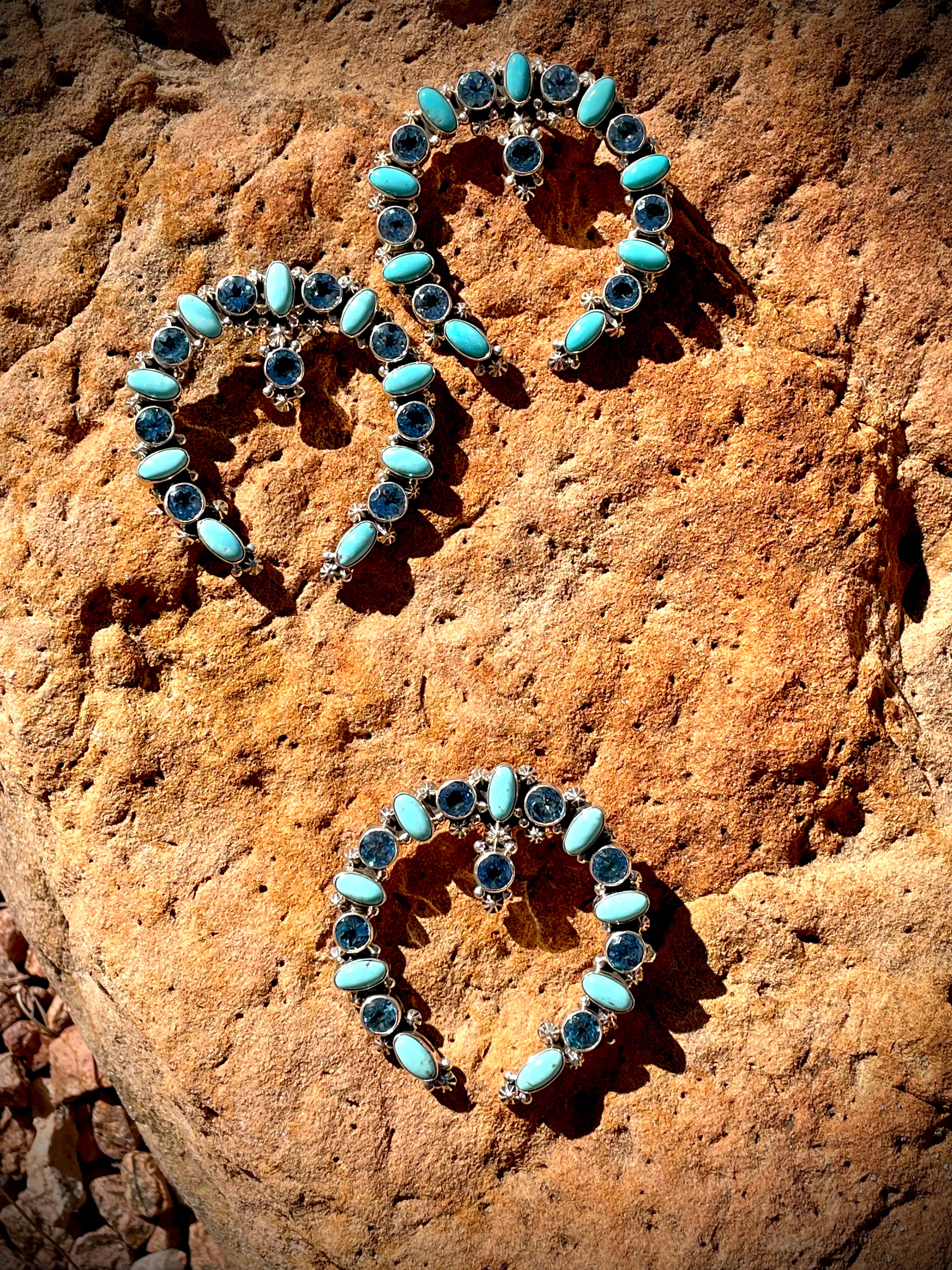 Lorretta Delgarito Turquoise and Blur Topaz Naja