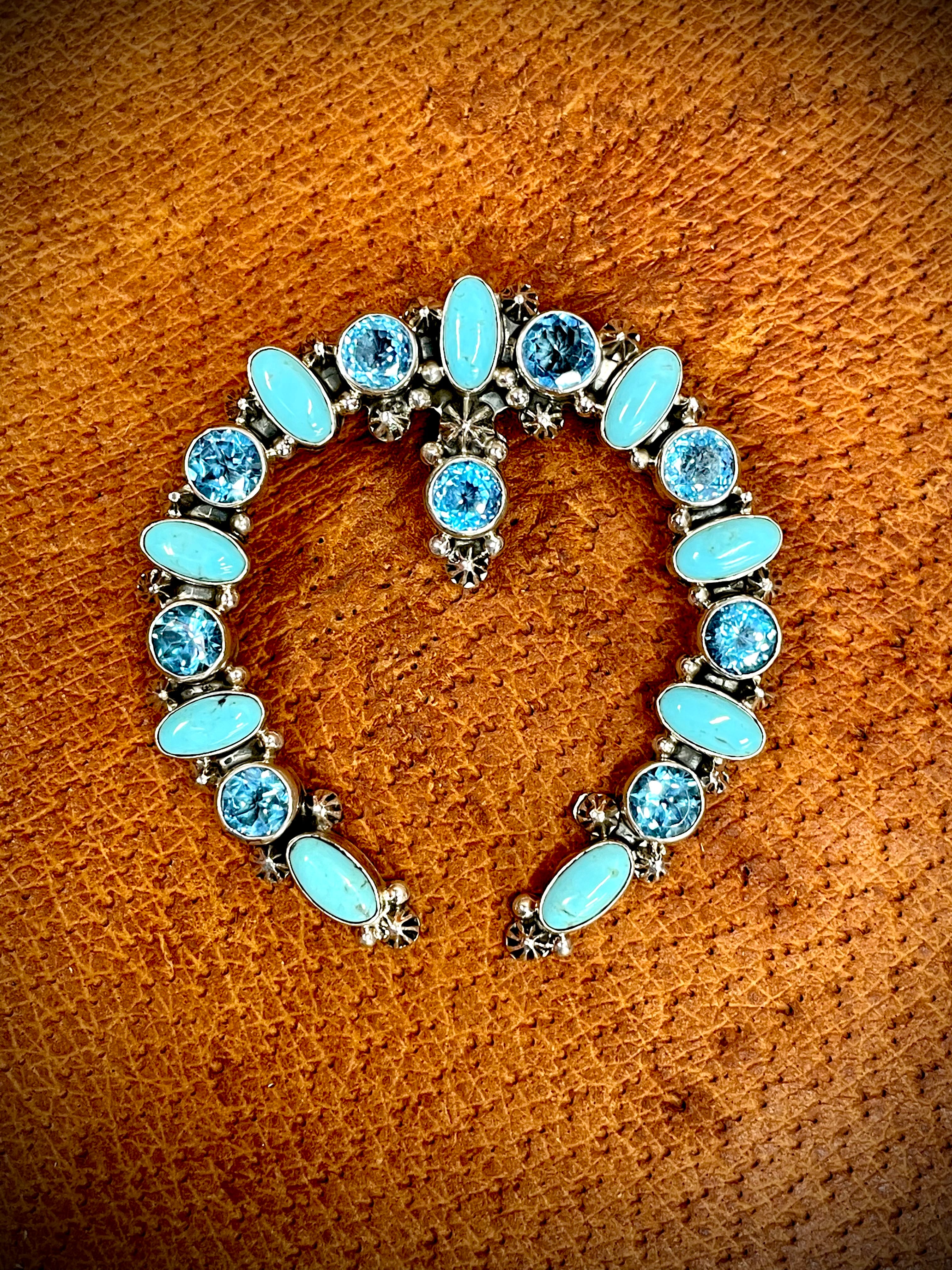 Lorretta Delgarito Turquoise and Blur Topaz Naja