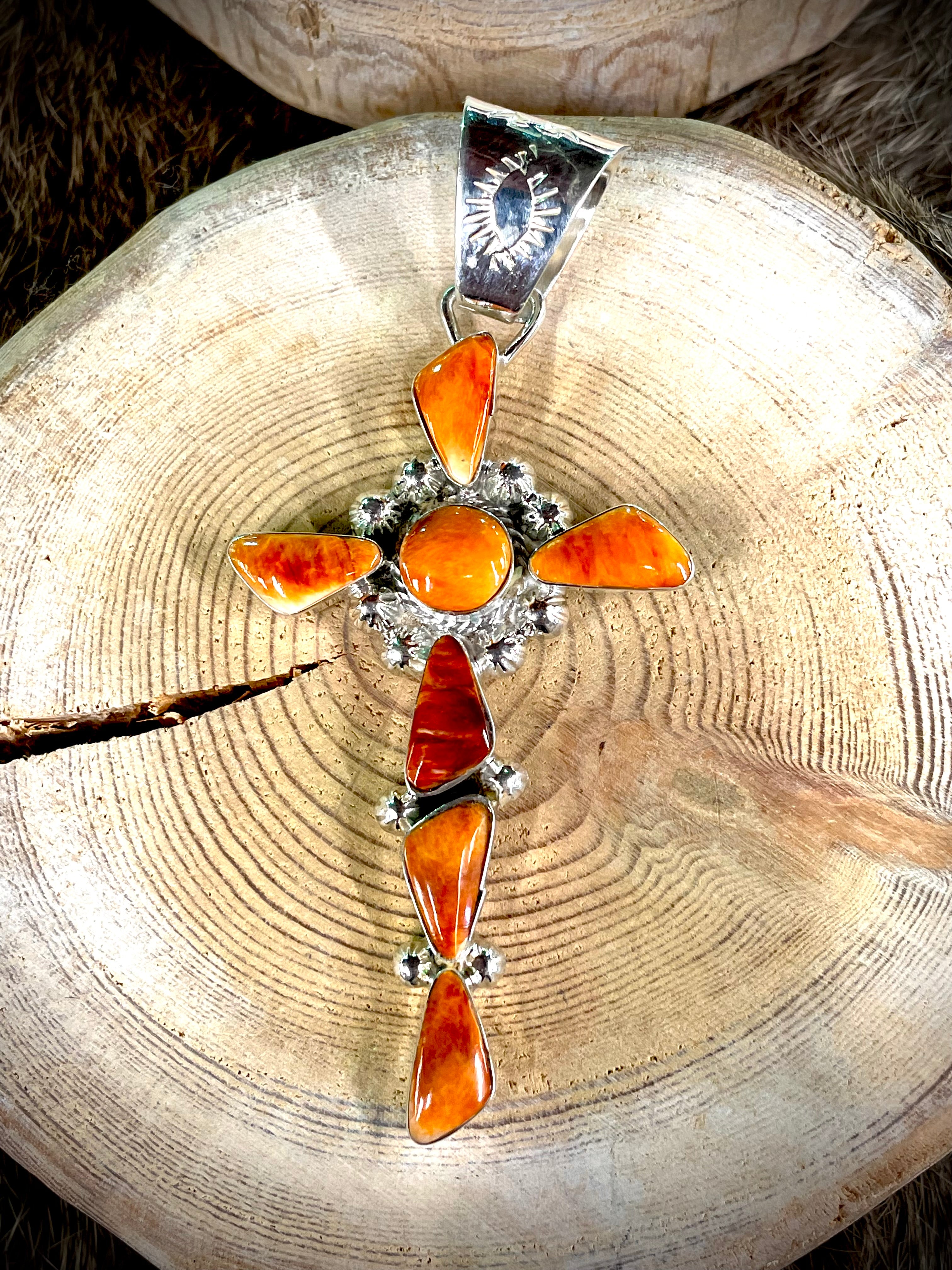 Sheena Jack 7 Stone Cross Pendant