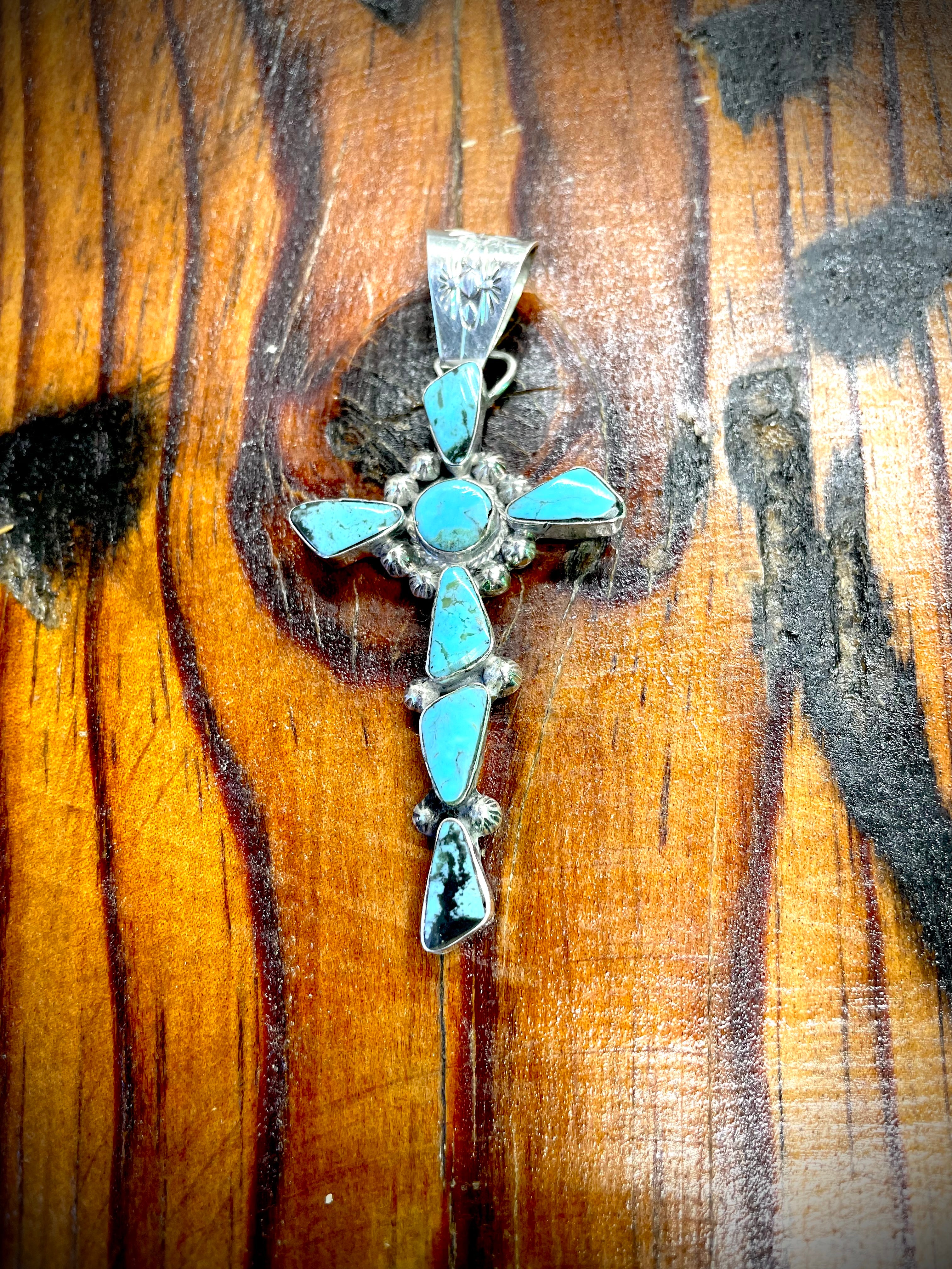 Sheena Jack 7 Stone Cross Pendant