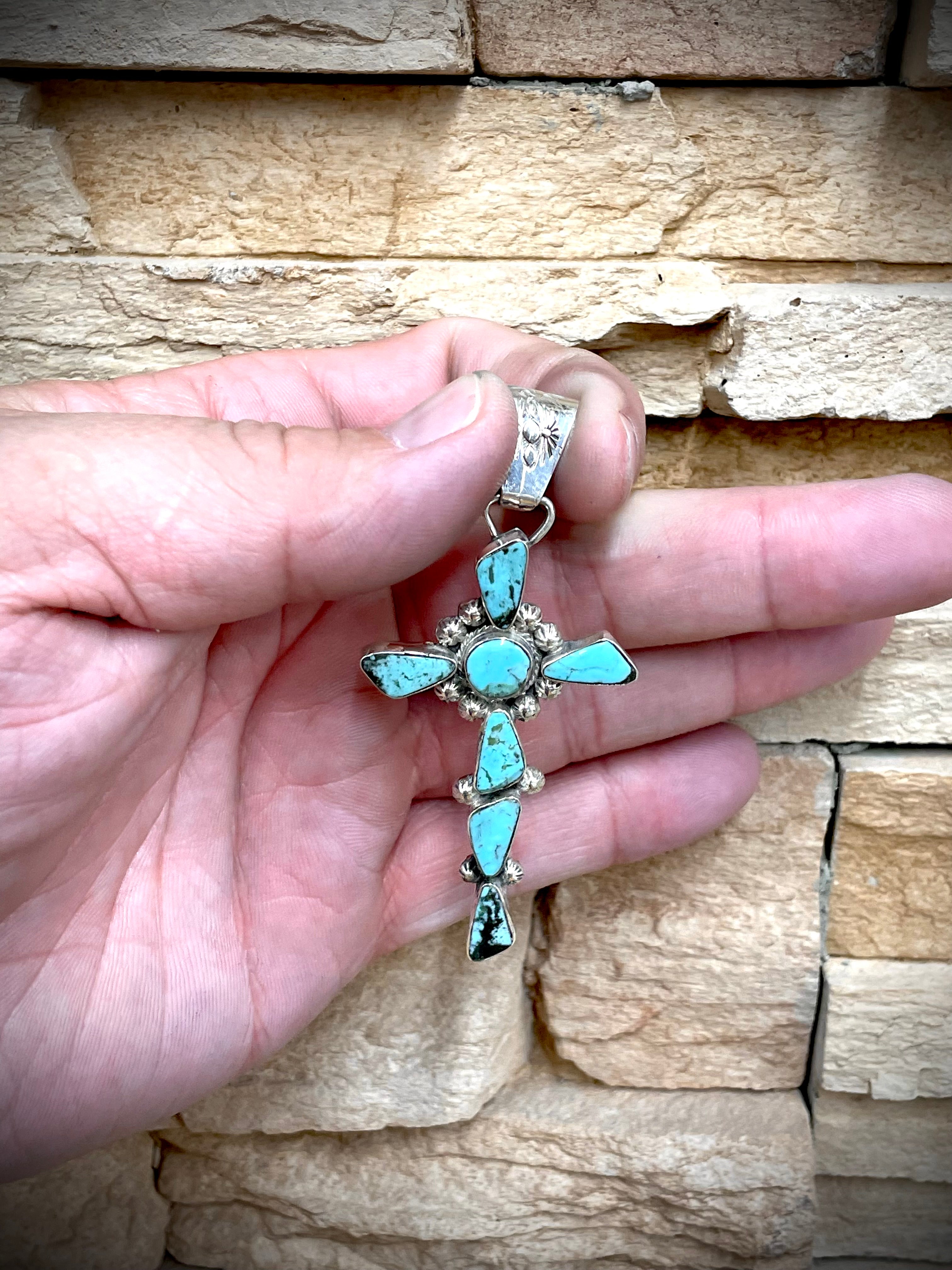 Sheena Jack 7 Stone Cross Pendant