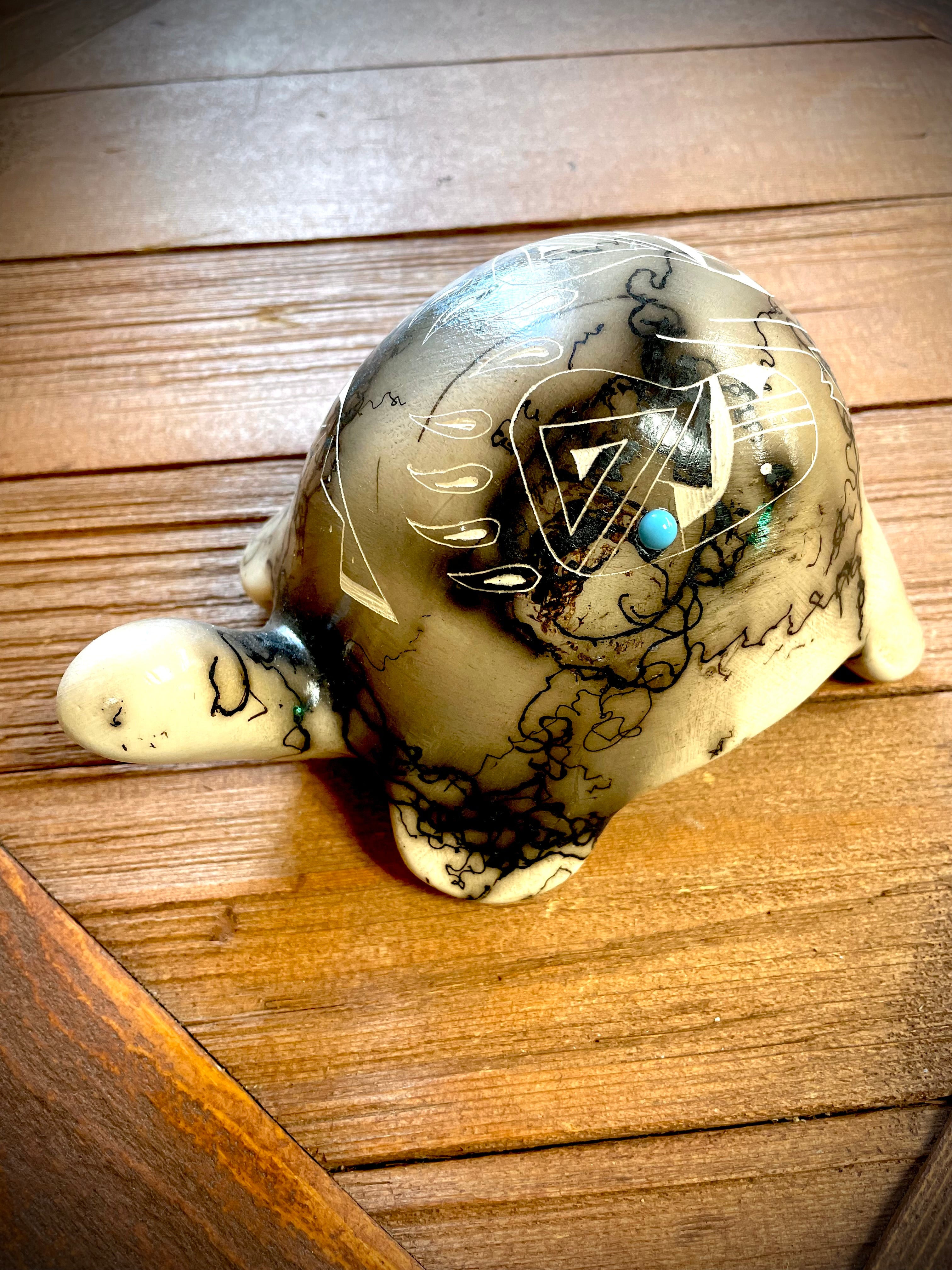 Turtle Horse Hair Pottery