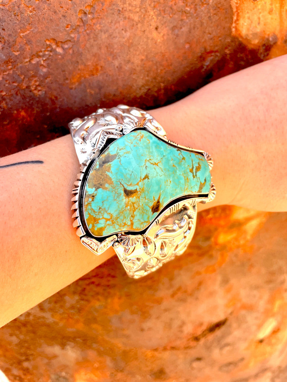 Hope Springs Eternal Turquoise Cuff