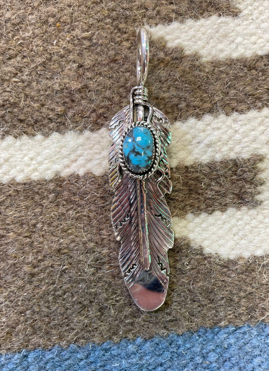 One Stone Feather Pendant Chaco Canyon Trading