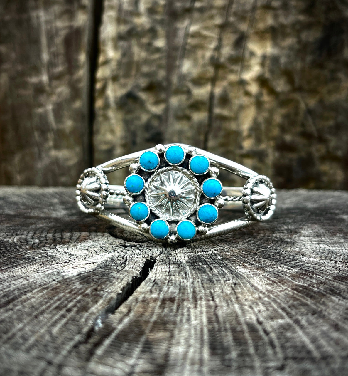 Sleeping Beauty Cluster Concho Cuff