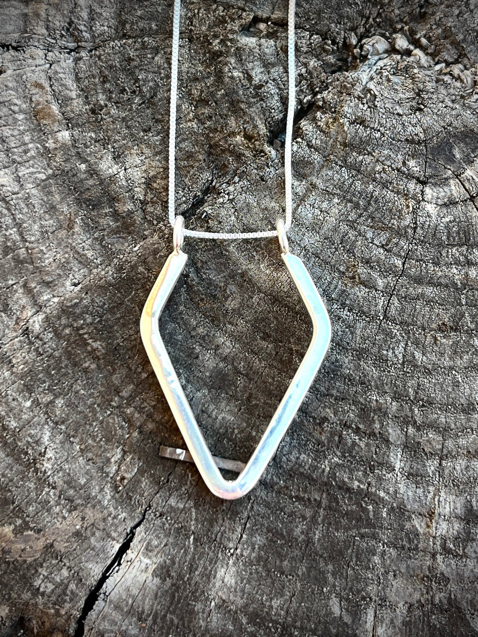 Simple All Silver Ring Holder Necklace