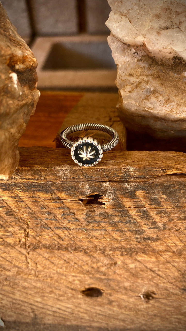 Silver Star Ring Navajo Artist David Lopez
