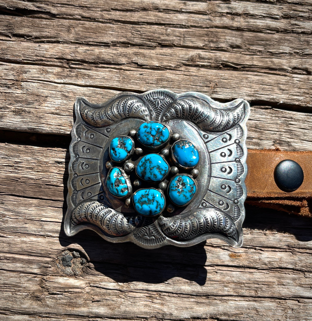 Howdy Cowgirl Concho Belt with Sleeping Beauty Turquoise