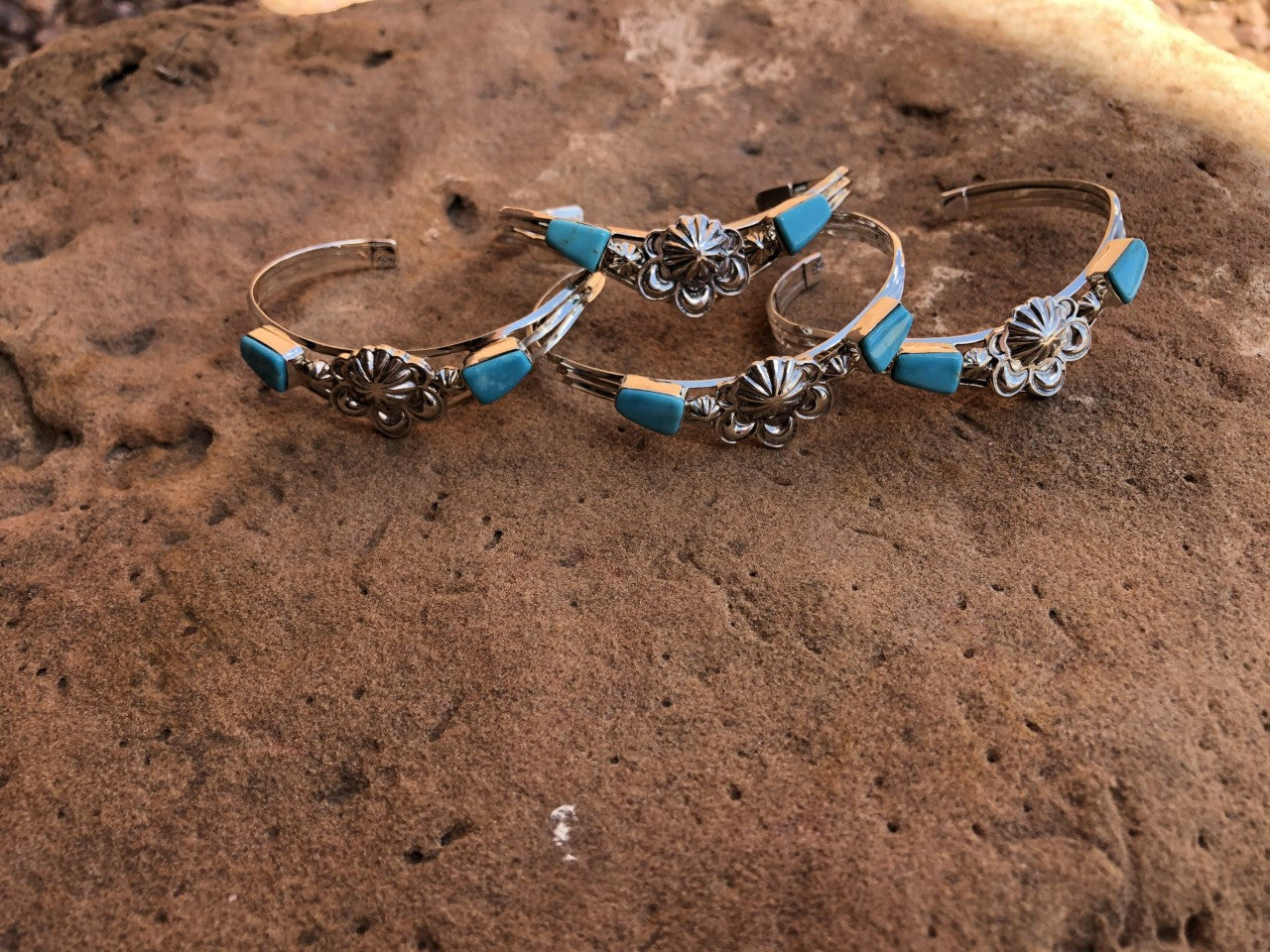 Delicate Stamped Kingman Cuff