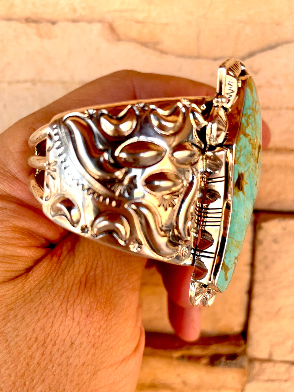 Hope Springs Eternal Turquoise Cuff