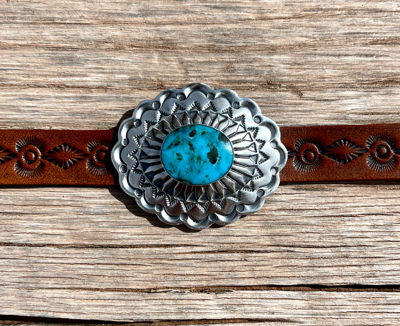 Urban Cowboy Concho Leather Cuff in Collaboration with LovLeathers