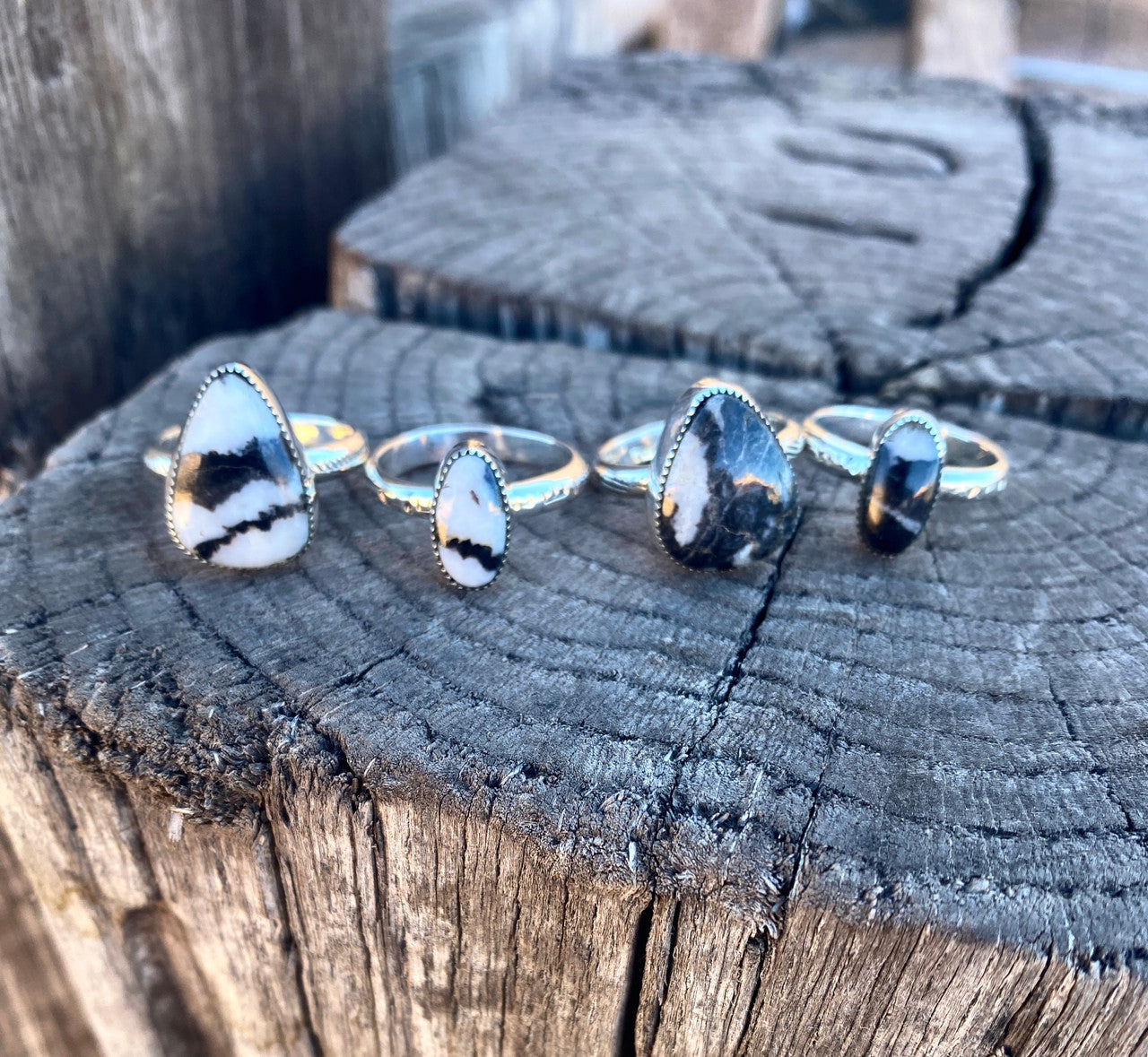 Freeform Jasper Stone Rings