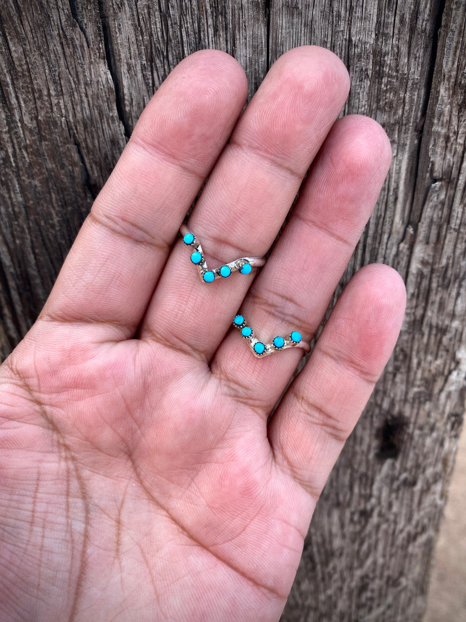 5 Stone Turquoise Crown Ring