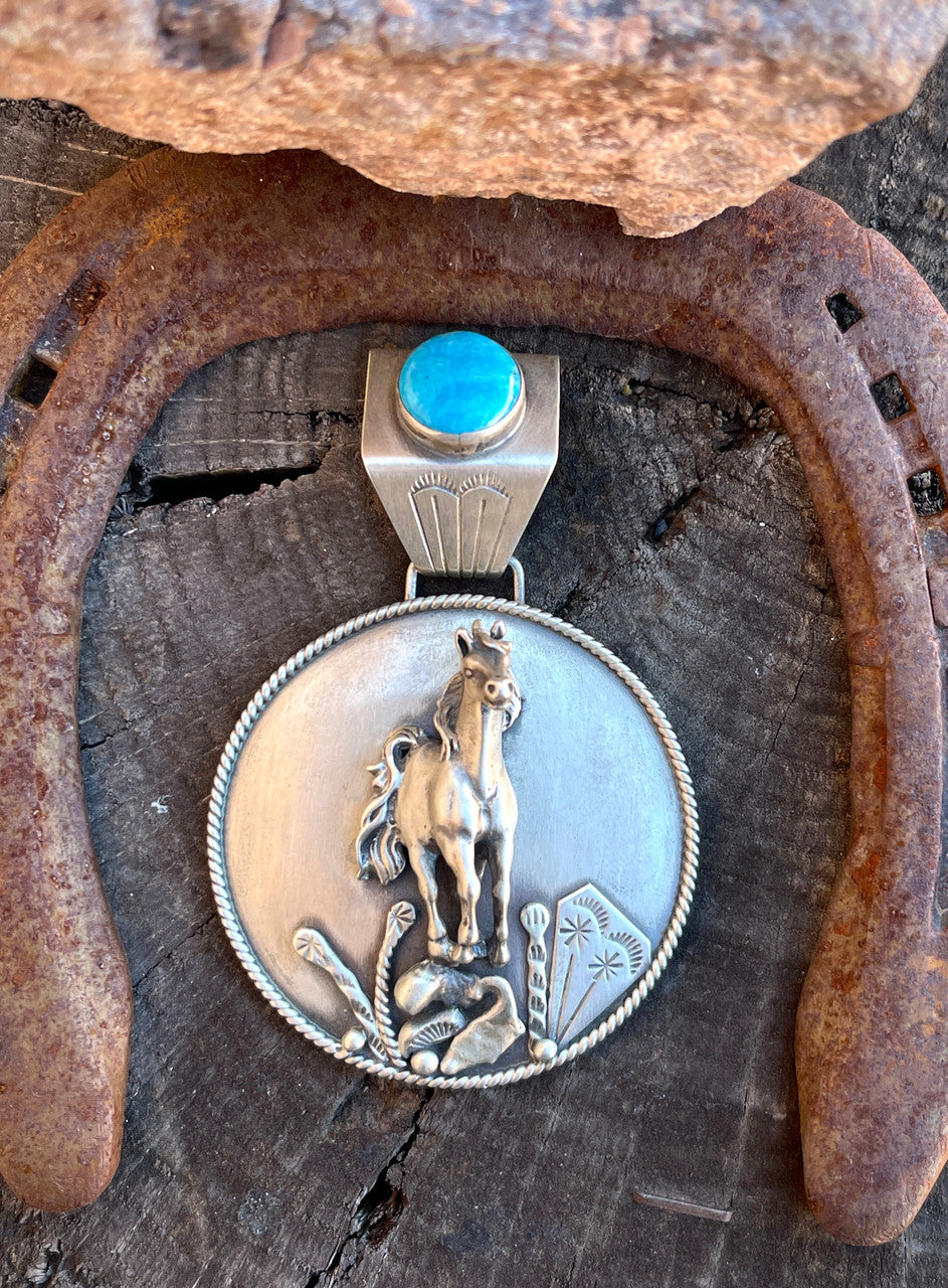 Three Dimensional Running Horse Pendant Chaco Canyon Trading