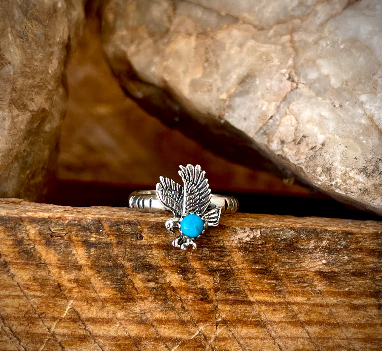 Sleeping Beauty Eagle Ring Sizes 5-12