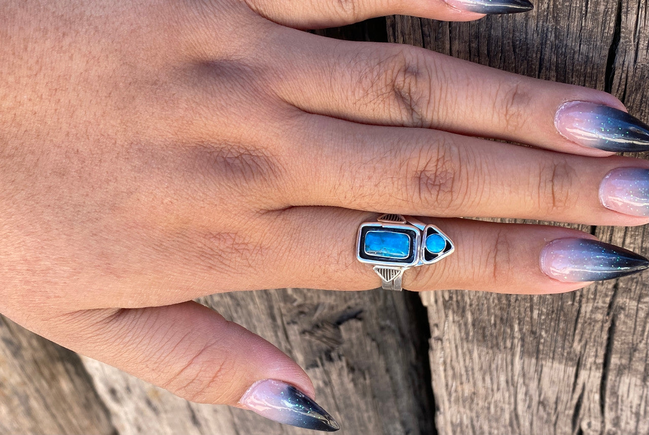 Jimson Belin's Contemporary Kingman Turquoise Set