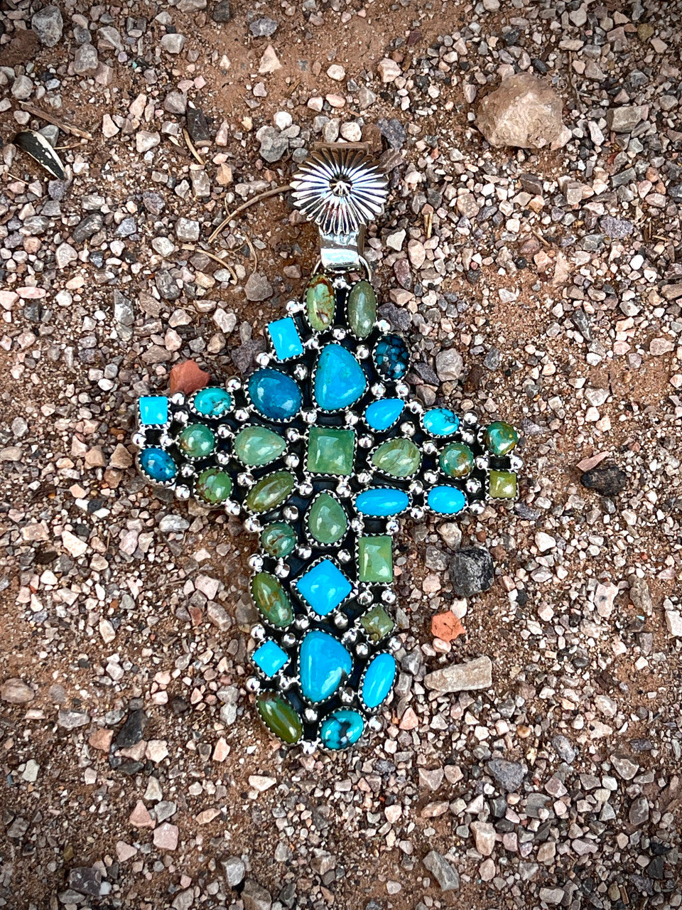 Melting!!! Vintage Cluster Cross Pendant