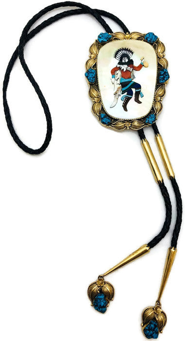 Stamped 14k
Engraved: Made by Ervin Hoskie
Carving by: Bessie K. Manning