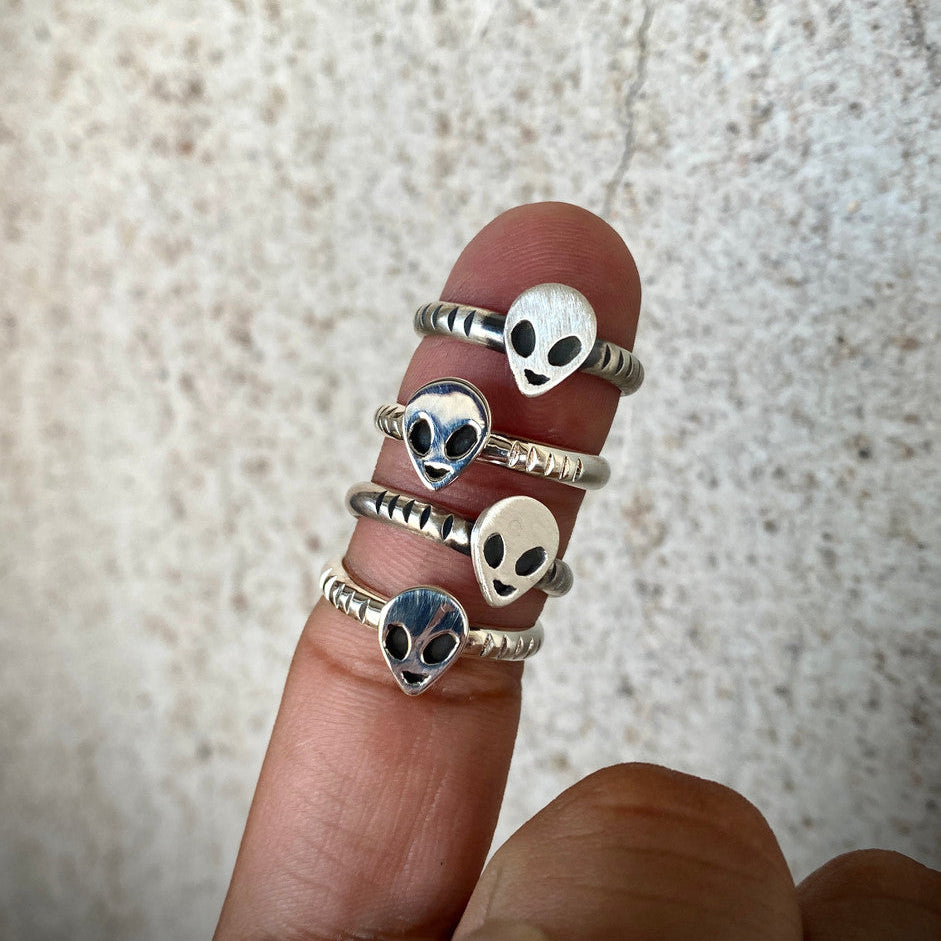 Out of this world!! Alien Head Rings (High Shine or Old Style)