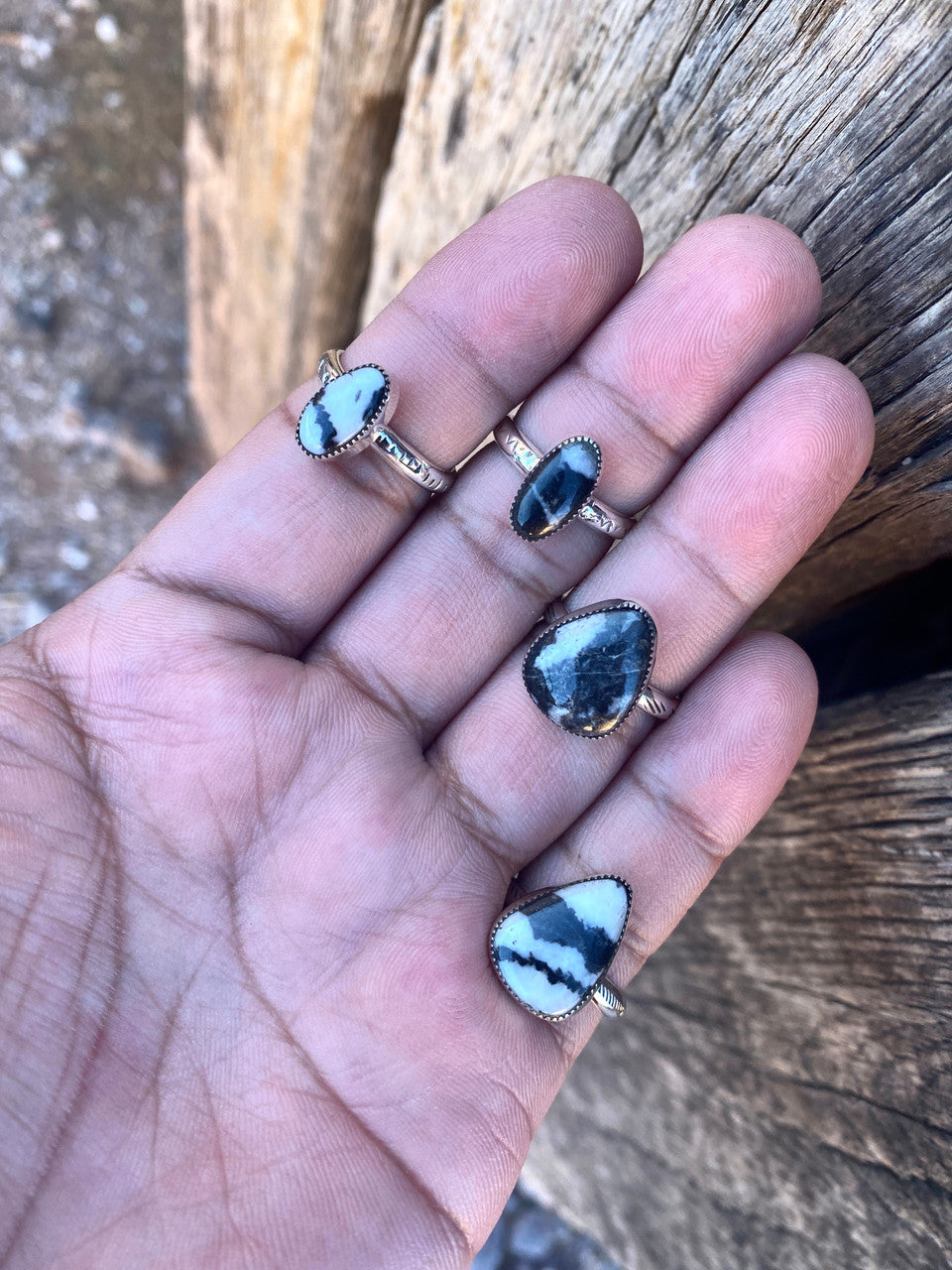 Freeform Jasper Stone Rings