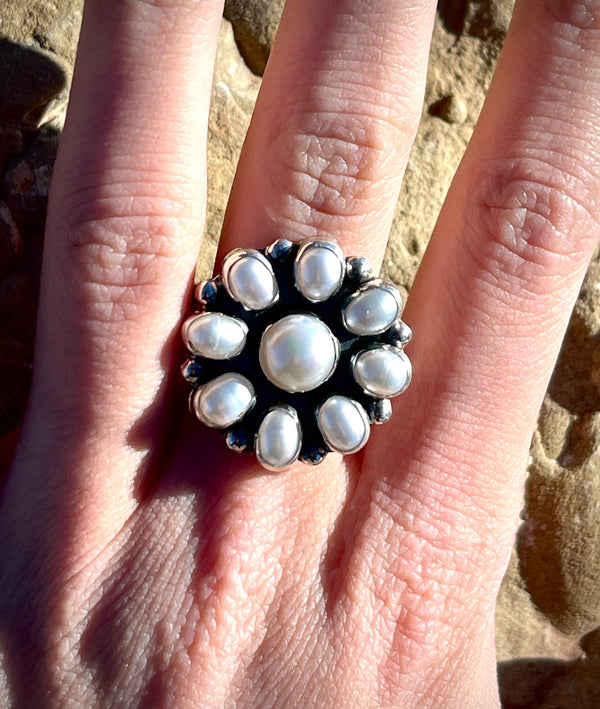 Perry Marten Pearl Cluster Ring