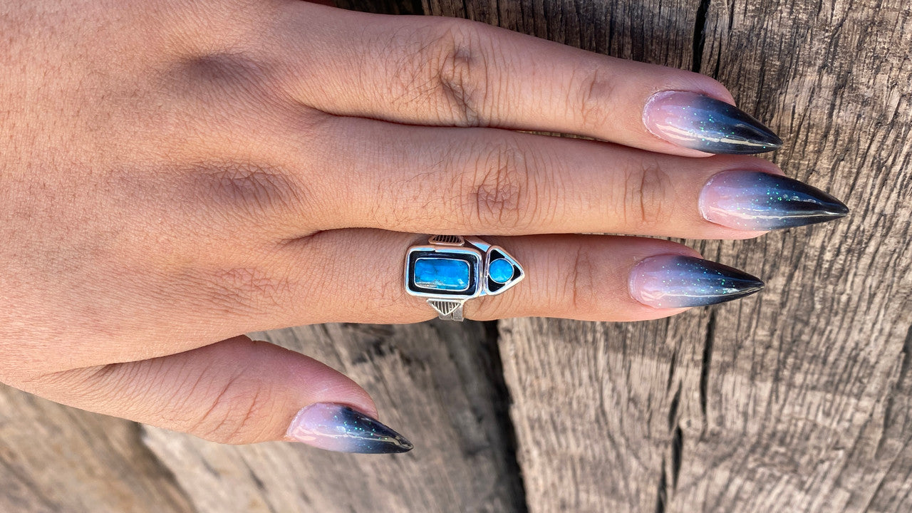 Jimson Belin's Contemporary Kingman Turquoise Set