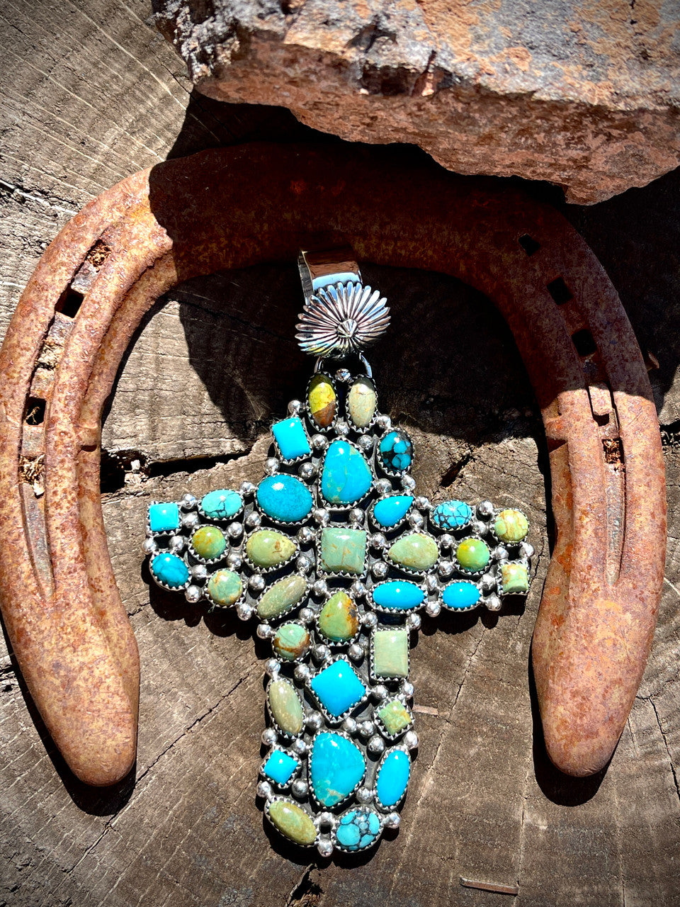 Melting!!! Vintage Cluster Cross Pendant