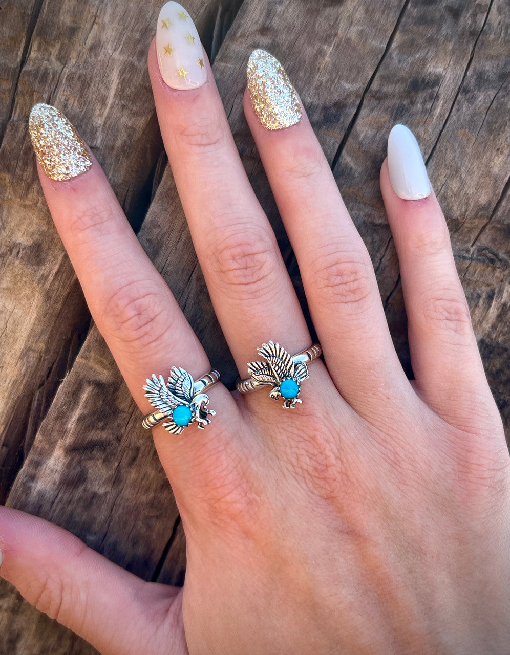 Sleeping Beauty Eagle Ring Sizes 5-12