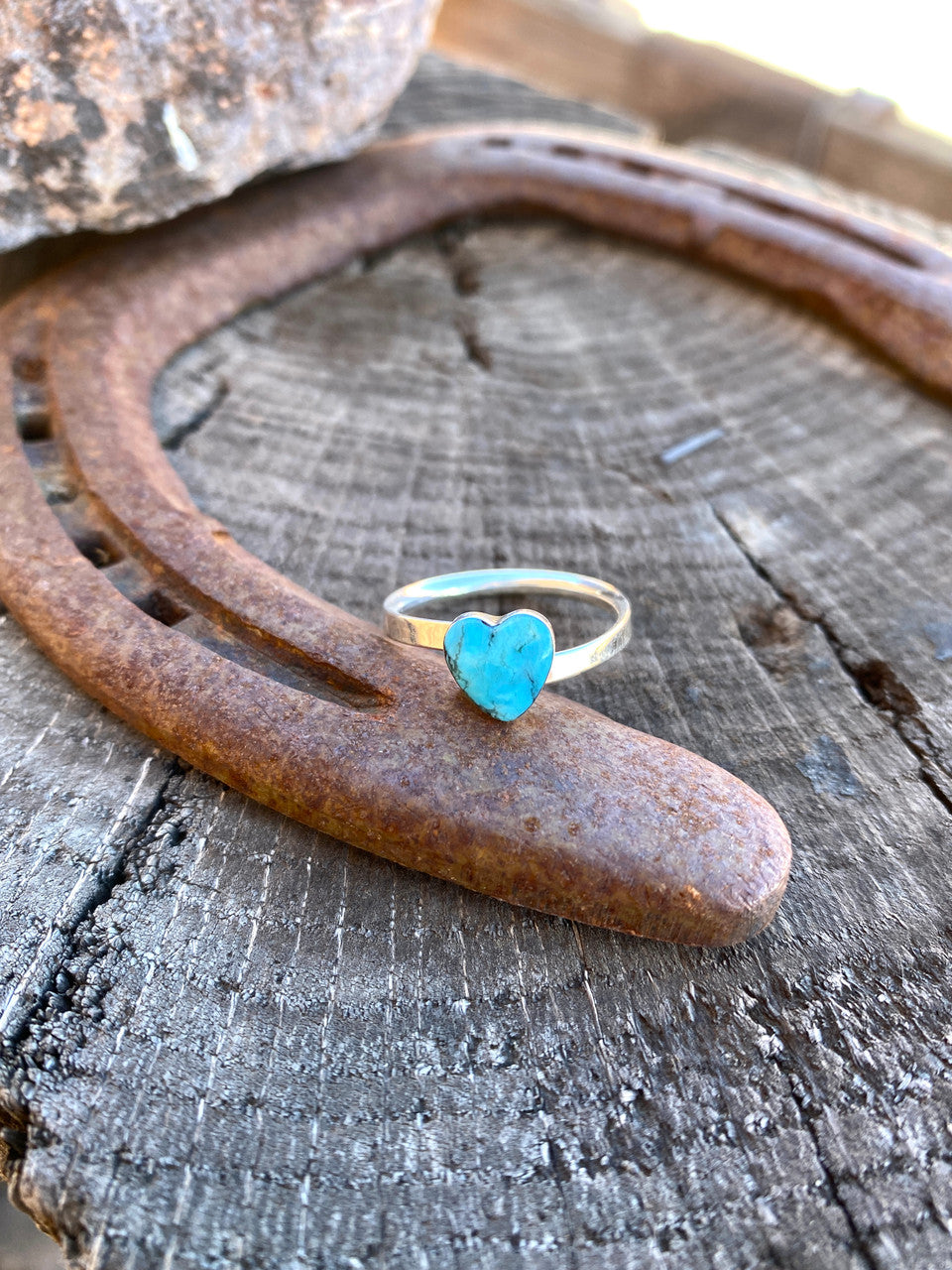 Wrap Around My Heart Kingman Turquoise Ring Navajo Artist Jimson Belin