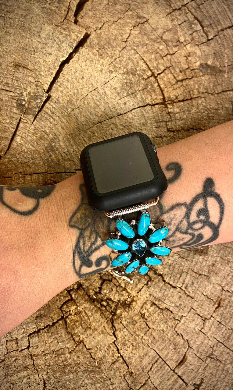 Chaco Canyon Cluster Turquoise-Blue Topaz Watch