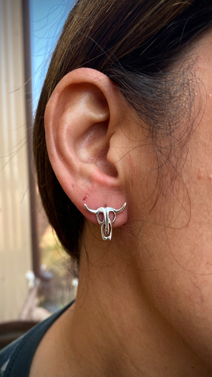 Holy Cow!!! Skull Studs (High Shined or Old Styled)