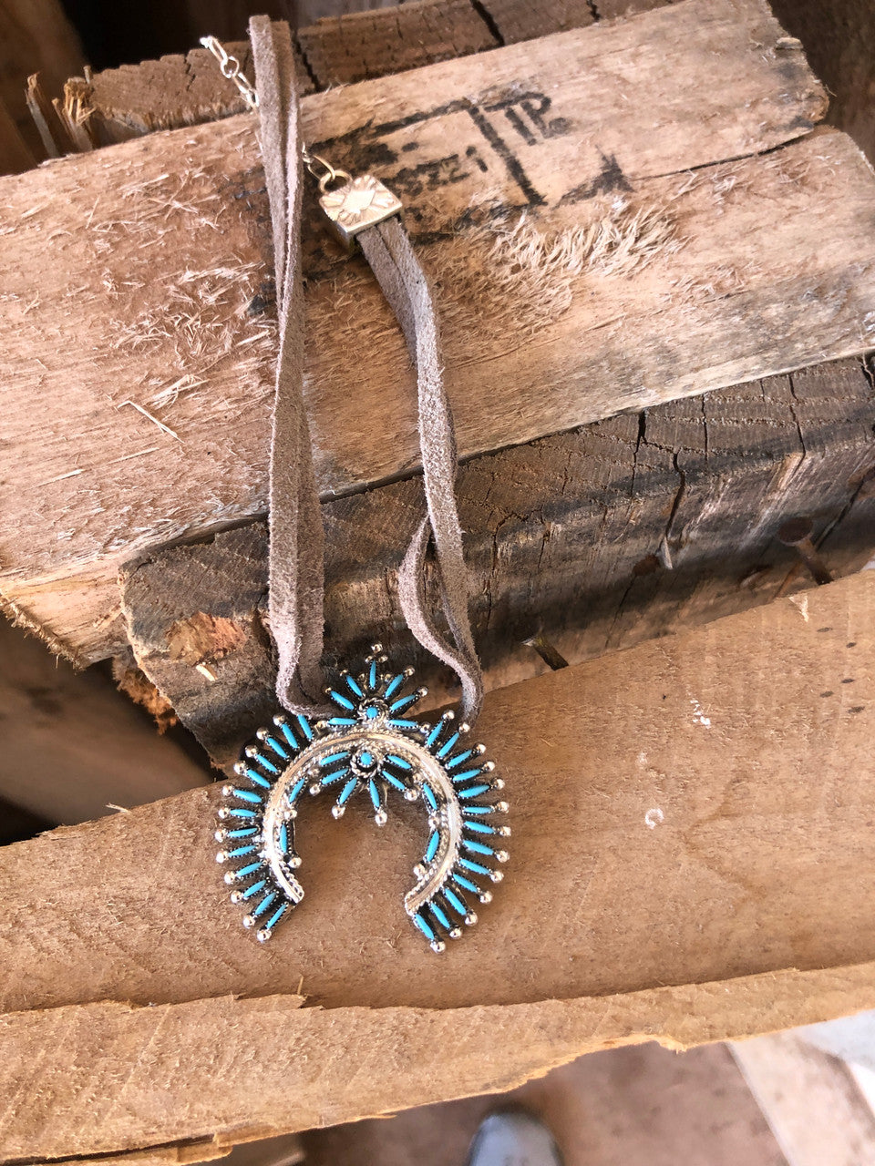 Chaco Canyon Sleeping Beauty Turquoise Zuni Choker Artist Lorna Mahkee