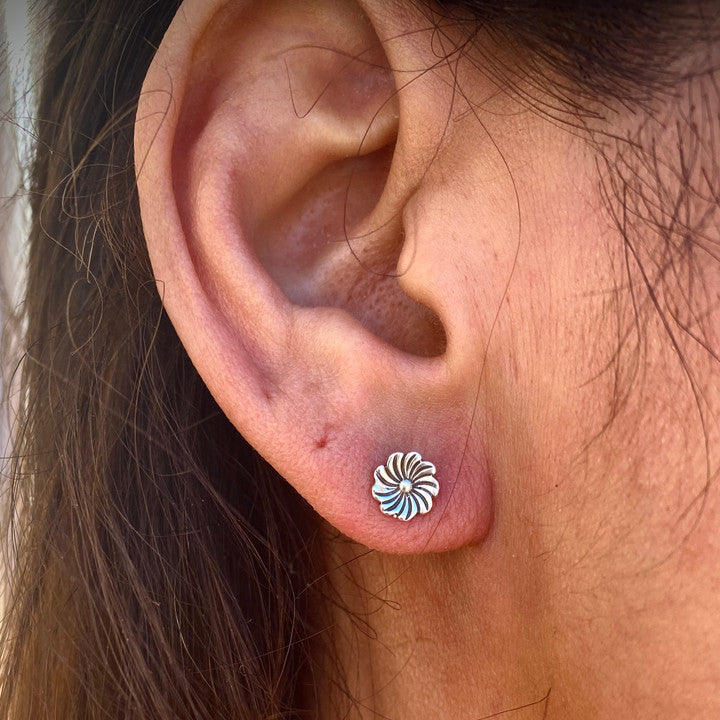 Wild Flower Silver Studs