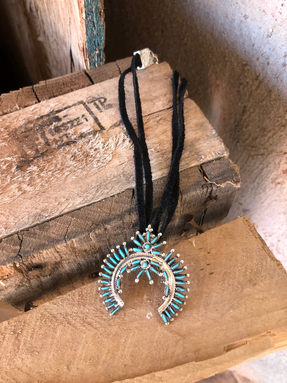Chaco Canyon Sleeping Beauty Turquoise Zuni Choker Artist Lorna Mahkee