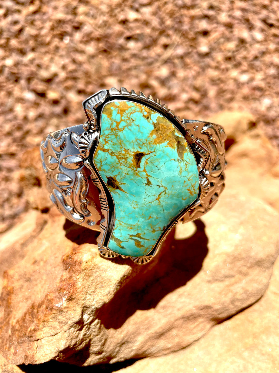 Hope Springs Eternal Turquoise Cuff