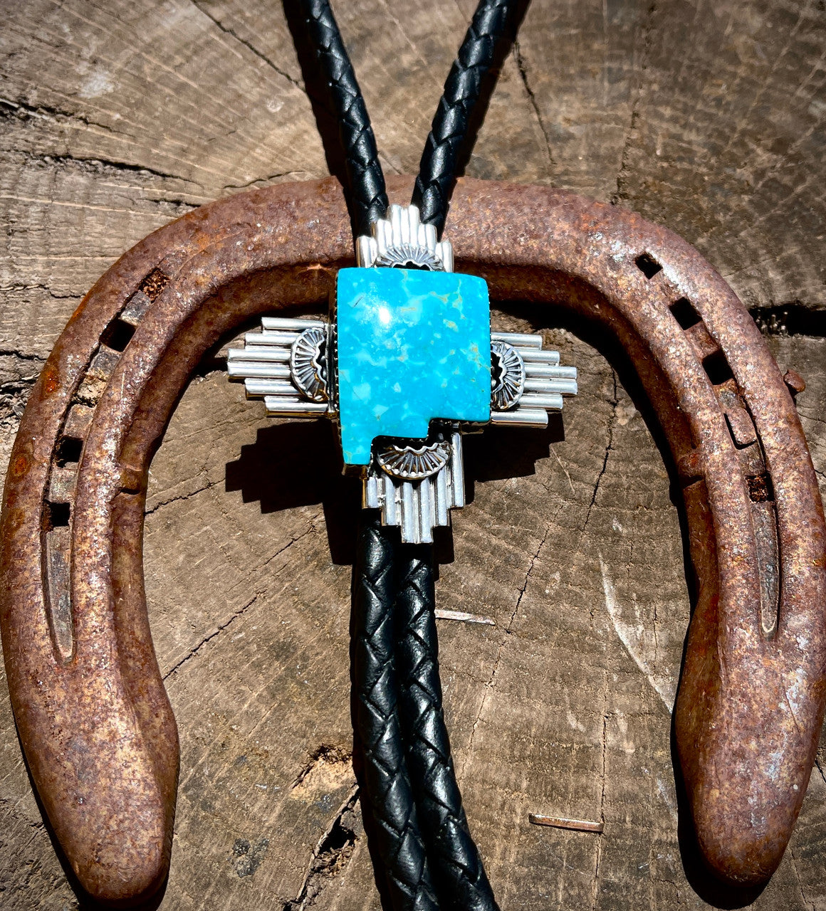 Emerson Delgarito Zia Symbol Bolo Tie Chaco Canyon Trading