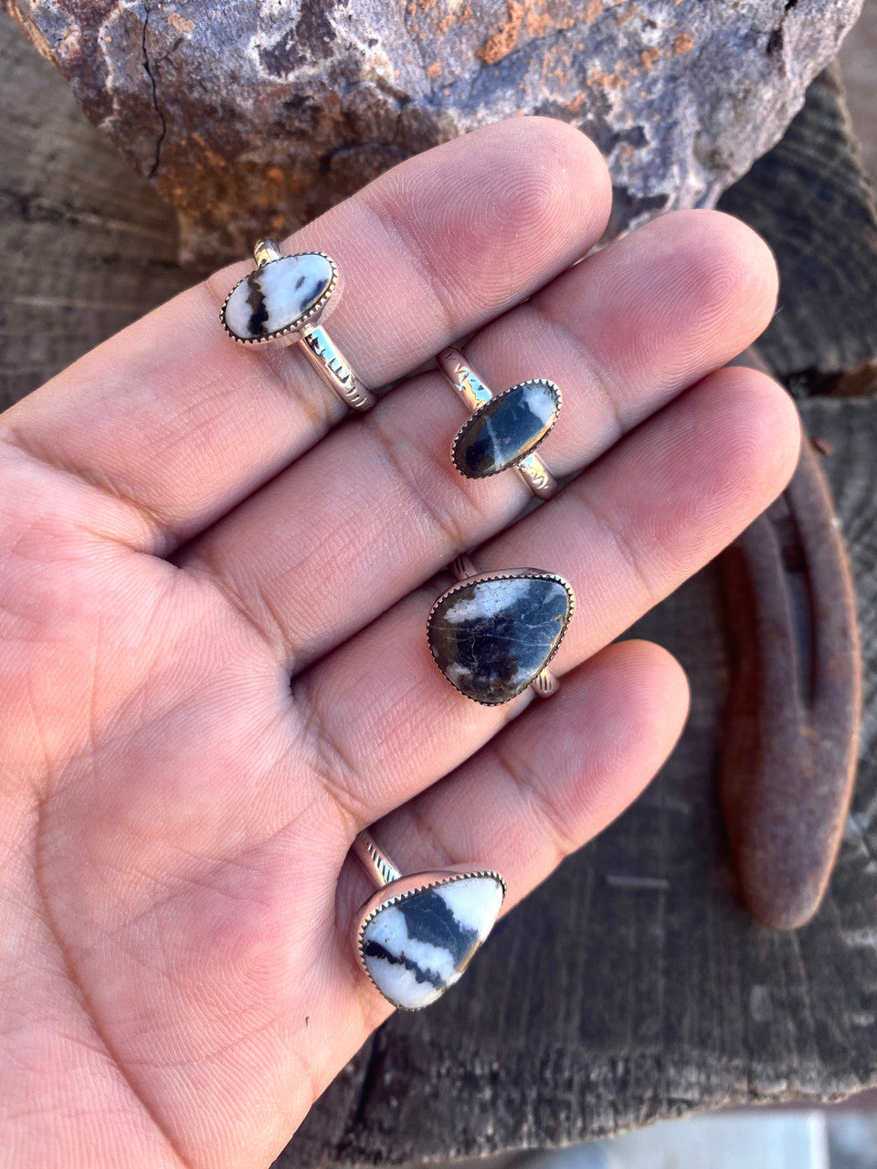 Freeform Jasper Stone Rings