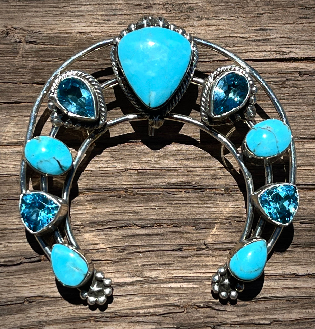 Blue Topaz and Kingman Turquoise Naja