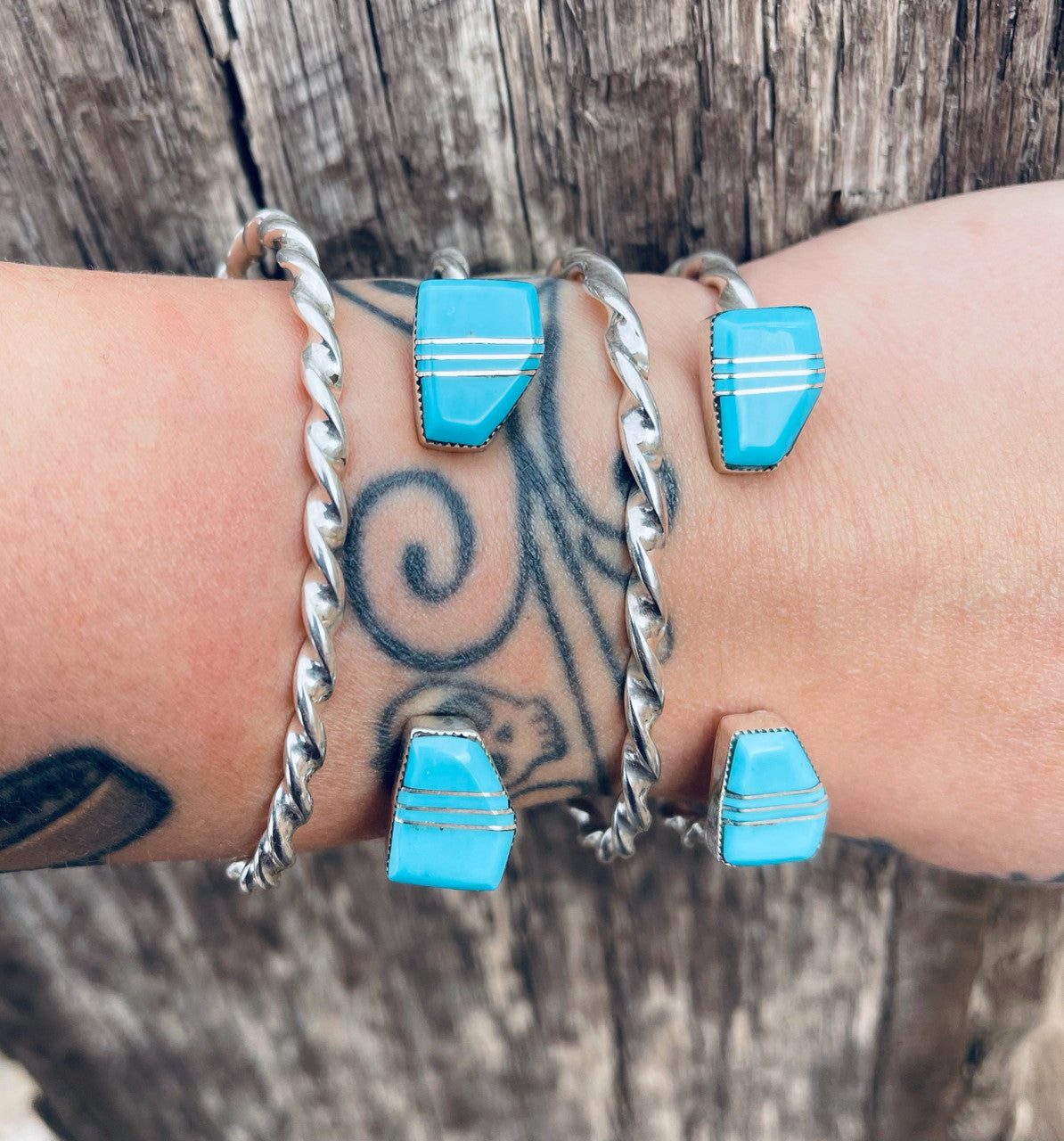 Terrance Panteah exlcusive Kingman Turquoise Cuff